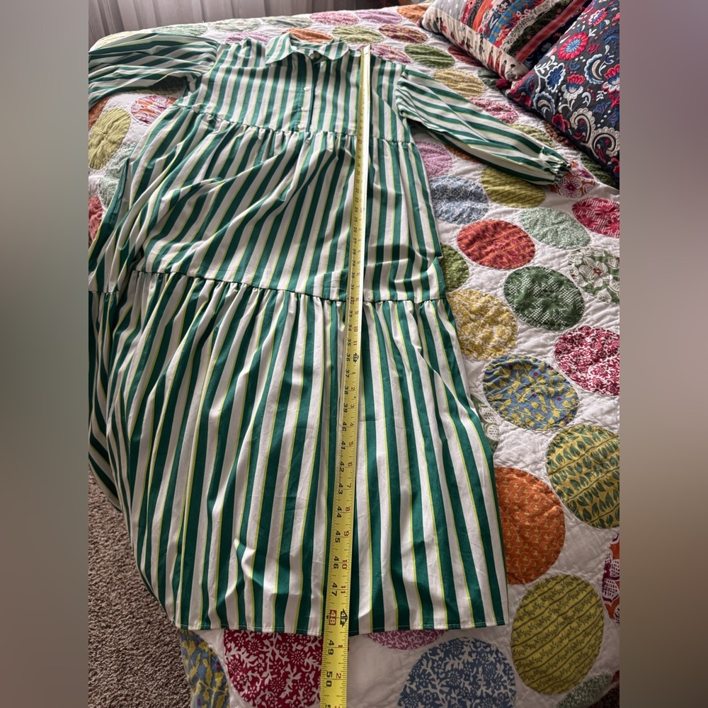 Anthropologie💚 Maeve Bettina Tiered Shirt Dress, S, NWT - Picture 14 of 16